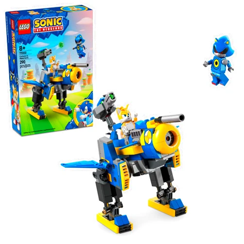 LEGO Sonic The Hedgehog Cyclone vs. Metal Sonic - Building Toy for Kids, Boys and Girls, Ages 8+ - Mech Suit with Metal Sonic and Tails Minifigures for Pretend Play - Gift Idea for Birthdays - 77002