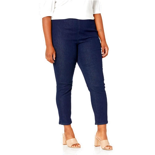 NYDJ Women's Plus Size Pull On Skinny Ankle Jean with Side Slit