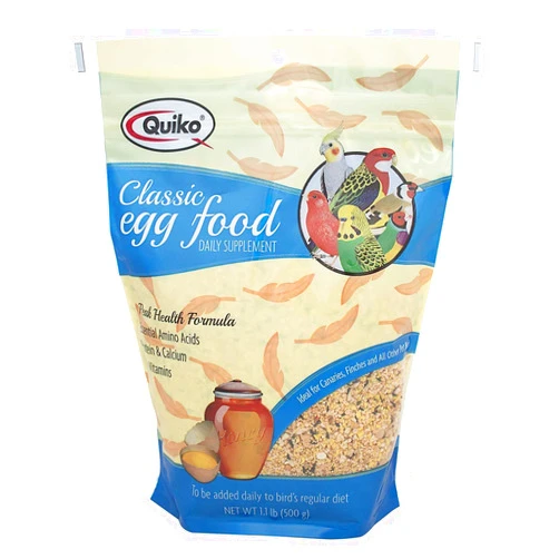 Quiko Classic Egg Food Daily Supplement - Peak Health Formula, Ideal For Canaries, Finches And All Other Pet Birds, 1.1 Lb., sage