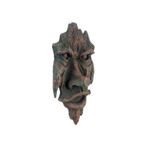 Design Toscano Nottingham Woods Greenman Tree Face Indoor/Outdoor Fantasy Wall Sculpture, 15 inches tall, Cast Stone Resin, Woodtone Finish