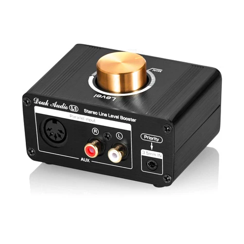 Douk Audio L1 Mini Stereo Line Level Booster Amplifier Audio Preamp with 20dB Gain and Volume Control