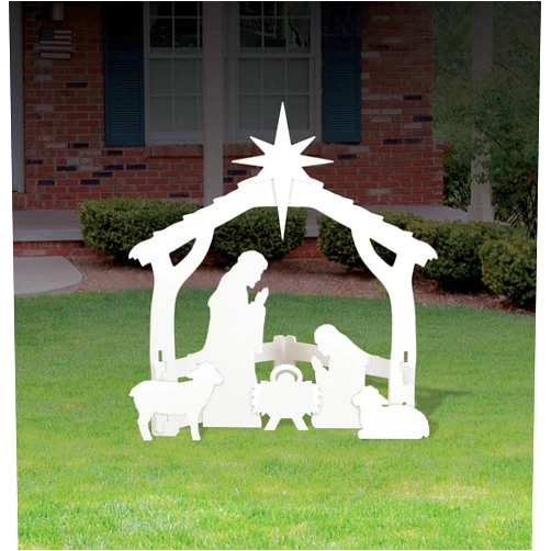 FrontYard Originals All-Weather Outdoor Nativity, Waterproof, Made in USA, Over 4ft Tall, Durable Material, Simple Assembly, Easy Storage, Yard Nativity Set