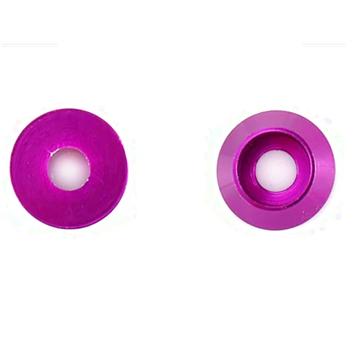Liovns Mdingbao-Flat Washers Aluminum Washer M2 M2.5 M3 M4 Colourful Aluminum Alloy Anodized Cup Head Bolt Washers Gasket, 5Pcs, Corrosion and Durable (Color : Purple, Inner Diameter : M2)