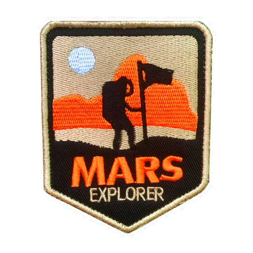 Antrix Mars Explorer Space Exploration NASA Patch With Hook & Loop Embroidered Applique Emblem - Inspired Design for Kids, Teens, Adults - Suitable for Jackets, Jeans, Bags, Clothes, Vests, Harnesses