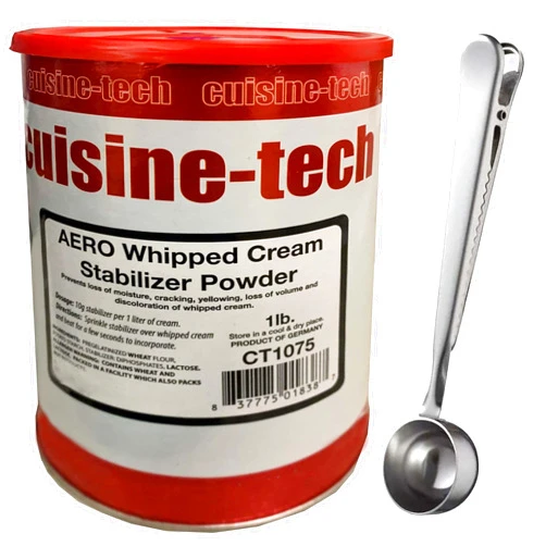 Cuisine-tech Aero Whipped Cream Stabilizer Powder (1 lb) with Spoon