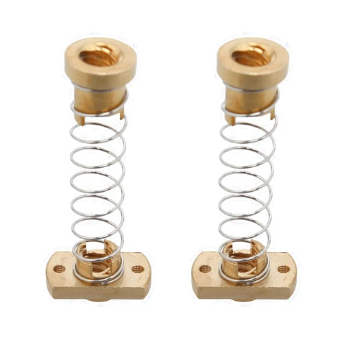 MICREEN 2 Pack Anti Backlash Spring Loaded Nut Elimination Gap Brass Nuts Z Axis Acme Threaded Rod Upgrade Kit for Ender 3s 3 Pro V2 CR10 Tornado 3D Printer