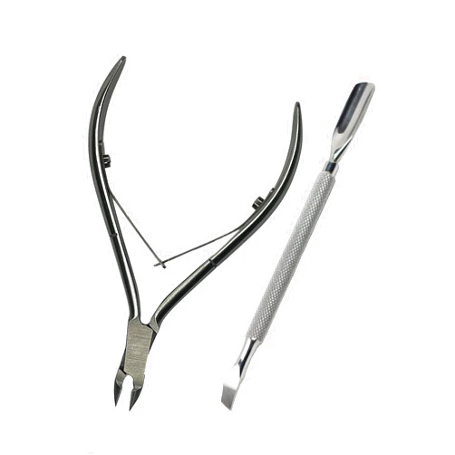 GMI TWEEZERS GMI-TWEEZERS - Professional Cuticle Remover, Cuticle Pusher And Cuticle Trimmer - Manicure Tool Cuticle Nippers - Stainless Steel Durable Cuticle Cutter For Finger And Nail - Instant Cuticle Kit