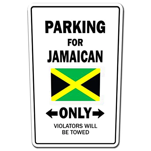 SignMission Parking for Jamaican ONLY Decal Jamaica Flag National Pride Love | Indoor/Outdoor | 7