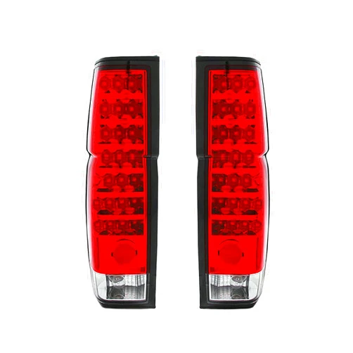 AmeriLite Red/Clear LED Tail Lights For Hardbody - Passenger and Driver Side