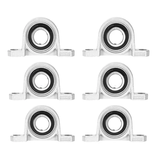 uxcell 6 Pcs KP004 Pillow Block Bearing 20mm Bore Zinc Alloy Inner Ball Mounted Bearing Block Insert Bearing Self-Alignment