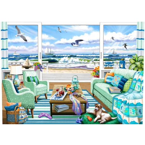 Ravensburger Beachfront Getaway 1000 Piece Jigsaw Puzzle for Adults - 12000553 - Handcrafted Tooling, Made in Germany, Every Piece Fits Together Perfectly