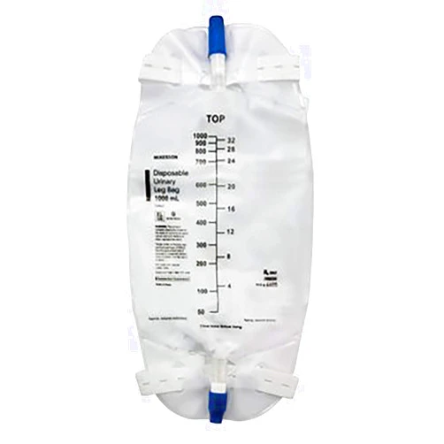 McKesson Urinary Leg Bag Anti-Reflux Valve 500 mL Vinyl