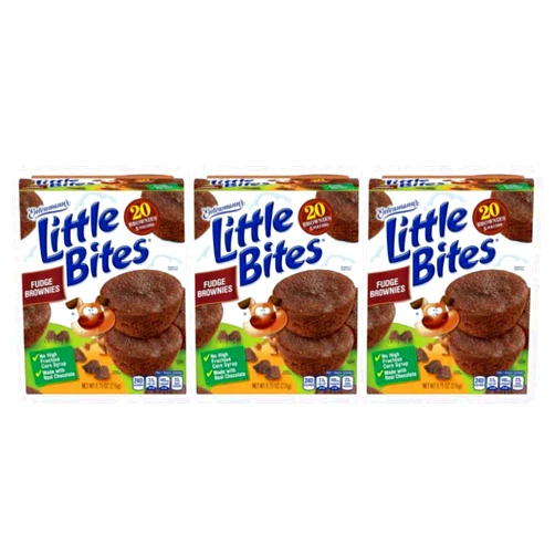 Entenmann's Little Bites Fudge Brownie Mini Muffins | 3 pack (15 pouches total)