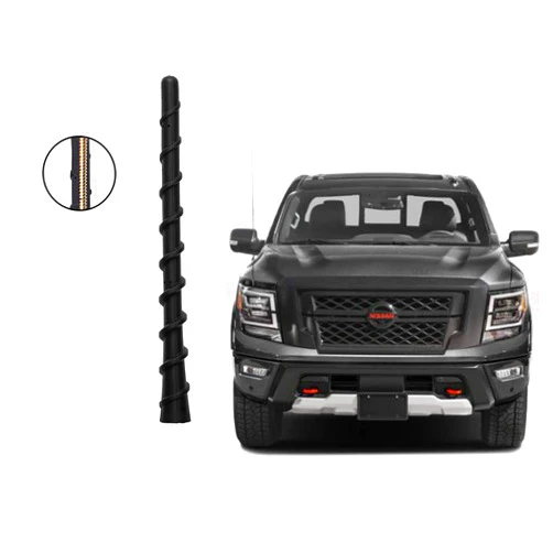 AMFRNE Custom 7 inch Truck Flexible Rubber Short Antenna Compatible with Nissan Titan XD Frontier Xterra Pickup Trucks 1998-2024 Antenna Mast for Nissan Titan Frontier Accessories