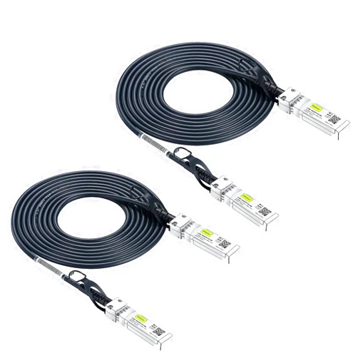 10Gtek 10G SFP+ DAC Twinax Cable, Passive, Compatible with Cisco SFP-H10GB-CU3M, Ubiquiti UniFi, Fortinet and More, 3 Meter(10ft), 2-Pack