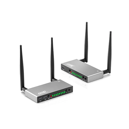 TIMBOOTECH Wireless HDMI Transmitter and Receiver 820FT, Up to 8 Receivers, KVM, IR Remote, HDMI Loop Out, 5.8G HDMI Wireless Extender Live Streaming 1080P Video & Audio to TV/Projector/Monitor