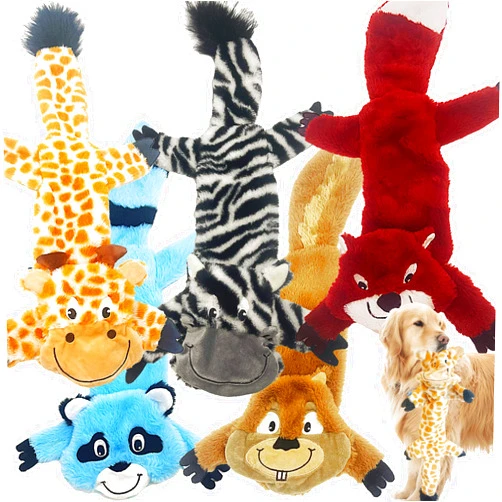 Jalousie 5 Pack Stuffingless Dog Squeaky Toys Dog Toy w/Durable Liner No Stuffing Dog Toy - Dog Toys Crinkle Paper Squeaker Toy for Medium Large Dogs (5 Pack - Extra-Large - Premium Furrrr)