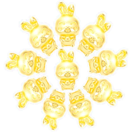 Abaodam Chinese Zodiac Rabbit Charm 10pcs Mini Rabbit Pendants Charm Mascot Charms Blessing Souvenir Bunny Lucky Gift for 2023 New Year Jewelry Keychain Necklace Bracelet Craft
