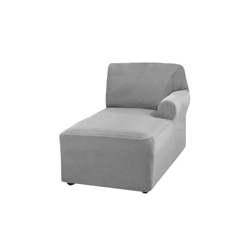 XOOTOO Left/Right Thick L Shape Sofa Chaise Lounge Cover, Stretch Sofa Chaise Protector for Living Room Chaise Slipcover Chaise Lounge Couch Cover Machine Washable (Light Gray,Chaise Lounger(Right))