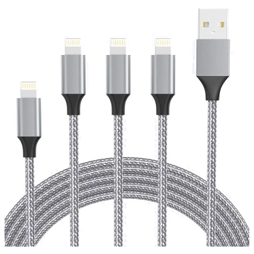 Eashion iPhone Charger, Lightning Cable 4PACK 6inch+5ft+5ft+5ft Nylon Braided USB Charging Cable High Speed Data Sync Cord Compatible with iPhone 13/12/11 Pro Max/XS MAX/XR/XS/X/8/7/Plus/6S/6/SE/5S/iPad