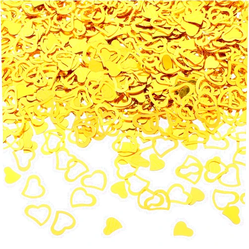 Mozeat Lens Love Heart Shaped Confetti, 1200 Pcs Gold Glitter Confetti Table Wedding Decoration Plastic Glitter Table Confetti for Wedding Festival Birthday Party (15mm and 10mm)
