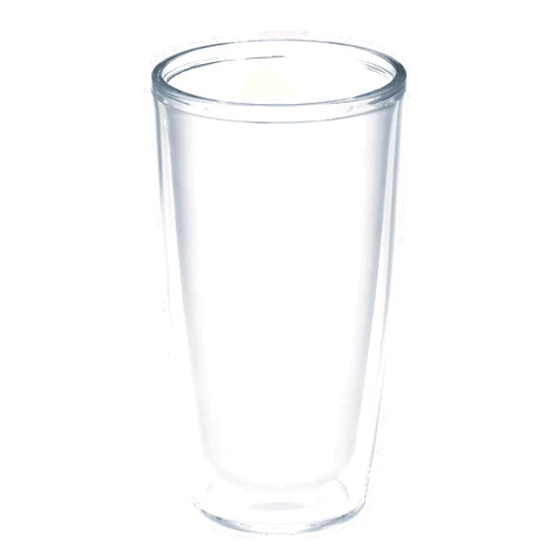 Tervis Crystal Clear Tabletop Made in USA Double Walled Insulated Tumbler Travel Cup Keeps Drinks Cold & Hot, 16oz, Classic
