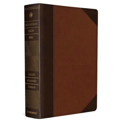 ESV Bibles,David L. Adams,Barry J. Beitzel,David Chapman,Mark W. Chavalas ESV Archaeology Study Bible (TruTone, Brown/Walnut, Portfolio Design): Holy Bible, English Standard Version