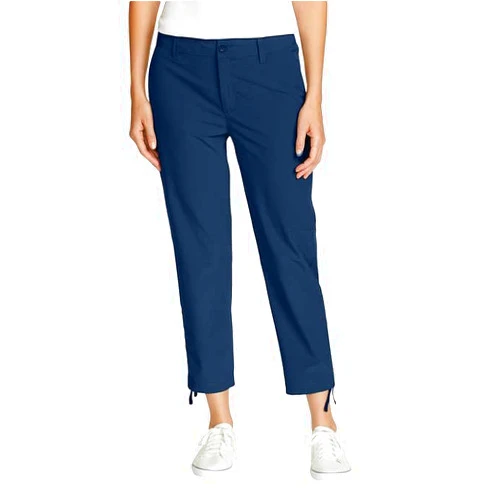 Eddie Bauer Capri Pants for Women with Side Zipprer Cargo Pocket - Women's Hiking Pants with Belt Loop - Ripstop Capri