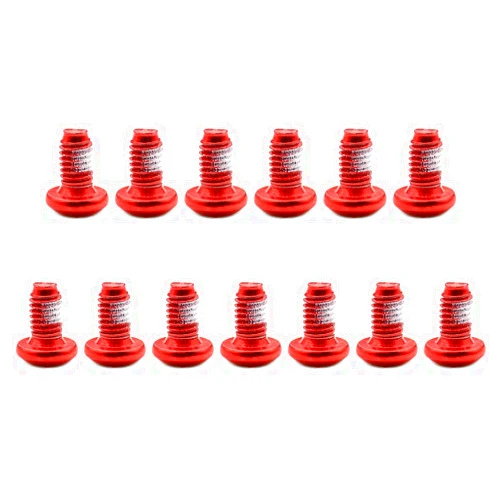 DEXITR Rotor Bolts M5x10mm T25 High Strength Stainless Steel Bicycle Parts Torx Head Bolts Disc Brake Screws for MTB Mountain BMX Road Bike Folding Bike Fixing 13pcs (Red)