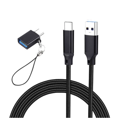 Weishan USB C Cable Replacement for Focusrite Scarlett Solo(3rd Gen), Scarlett 2i2(3rd Gen) Audio Interface, with USB C Male to USB Female Adapter, Nylon Braided, 6.6 ft