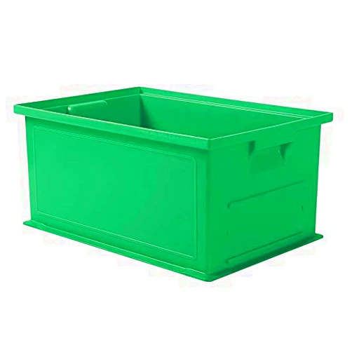 SSI SCHAEFER Solid Wall Stacking Cntner, 19x13x8, Green