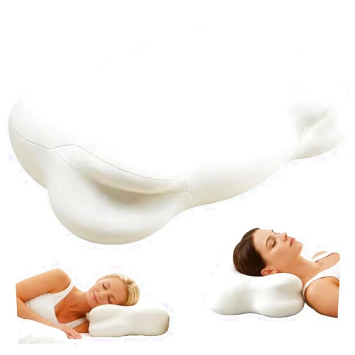 Sruxzid Melow Sleep Pillow, Memory Cloud Pillow, Ergonomic Pillows for Neck Pain Relief with Breathable Pillowcase, 3 Sleep Zones, 2 Types of Neck Support, Suitable for Back/Side/Stomach Sleeping.