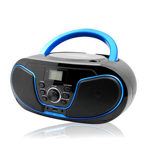 LONPOO CD Player Boombox, LP-D02 Portable Bluetooth FM Radio Stereo Sound System with Crystal-Clear Sound, MP3 Playback, USB Input, AUX Input, Headphone Jack, LCD Display, AC DC Operated