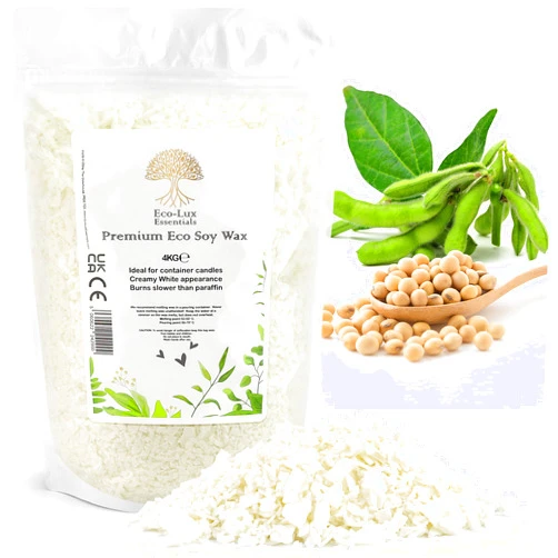 The Glowhouse Eco-Lux Essentials Premium Eco Soy Wax, White, Vegan Cruelty Free, Candle Making from Organic Farm 100% Natural SOYA Wax (8.8, Pounds)