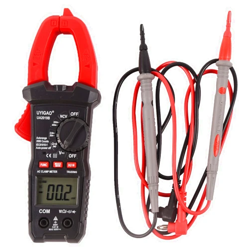 Dawot Digital Clamp Meter TRMS 2000 Counts, UA2019B Clamp Multimeter AC/DC Voltage Clamp Meter 400A Current Meter Auto-ranging Measures Resistance, Capacitance, Temperature, Diodes, Continuity