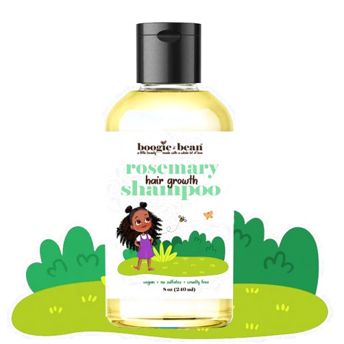 Boogie and Bean Kids Shampoo, Rosemary Shampoo for Toddlers and Infants for Kids Curly Hair Growth