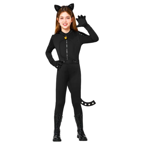 Spooktacular Creations Black Cat Costume for Girls, Kids Black Cat Costume, Girl Black Cat for Halloween Costume Parties
