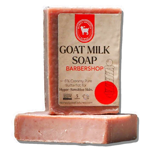 Honey Sweetie Acres Fresh Off The Goat All Natural Moisturizing 5 Oz Bar Of Handmade Barbershop Goat Milk Soap