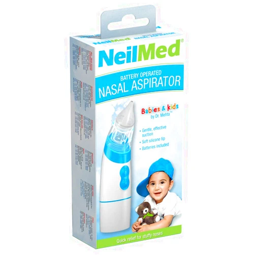 NeilMed Aspirator - Battery Operated Nasal Aspirator for Babies & Kids