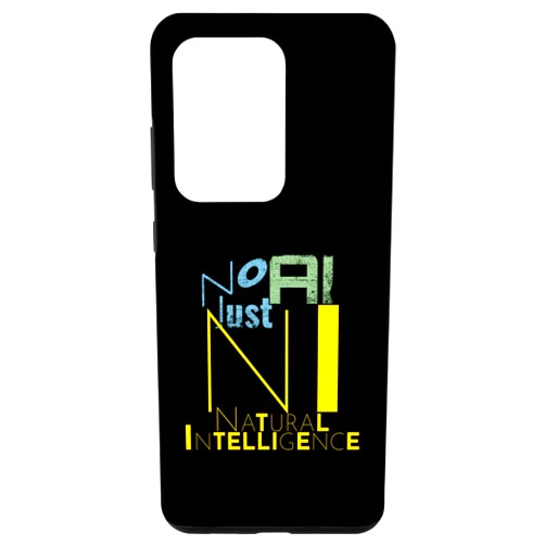 No-AI Design, Mind Power Bright & Vibrant Apparel Galaxy S20 Ultra No AI Just NI Natural Intelligence, Human Creativity AI-Free Case