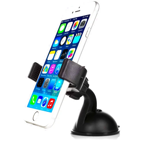 LIANSING Mobility Universal Smart Phone Car Mount with Suction for Dashboard/Windshield - Cell Phone Holder Compatible with Virtually Any Smartphone Including Apple iPhone, Samsung Galaxy & More