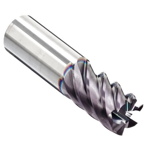 Guhring 3115 RF 100 SF Carbide Square Nose End Mill, Vibration Resistant, TiAlN/TiN Multilayer Finish, Finishing Cut, 44 Deg Helix, 6 Flutes, 2.5