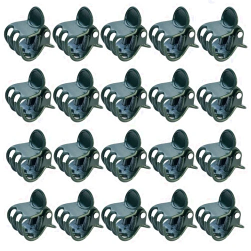 baotongle 100 pcs Plant Clips, Orchid Clips Plant Orchid Support Clips Flower and Vine Clips for Supporting Stems Vines Grow Upright Dark Green