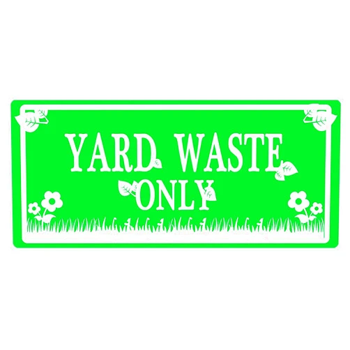 YOUOK 10 Pack Yard Waste Only Stickers Sign Labels, 4×9 Inch Adhesive Yard Debris Recycle Stickers Labels for Trash Can and Garbage Containers,Outdoor and Indoor.