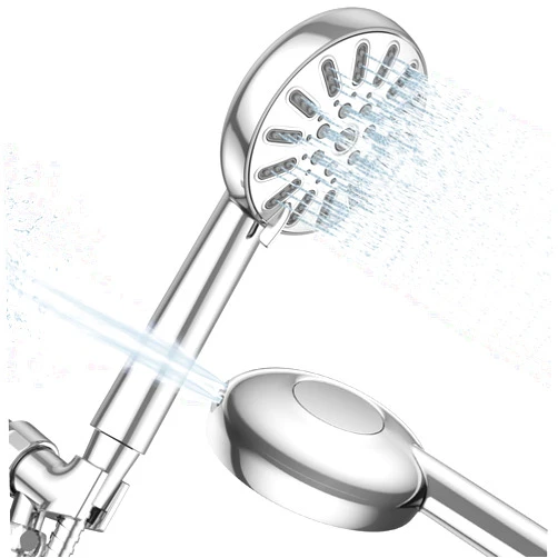 VOYOR-HEALTH Shower Head with Handheld High Pressure Shower Head 8 Spray Modes Powerful Shower Jet Includes 59-Inch Stainless Steel Shower Hose & Adjustable Bracket Handheld Shower Head SH101(Chrome)