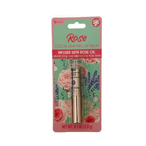 b.pure Tinted Rose Oil Lip Balm in Clear