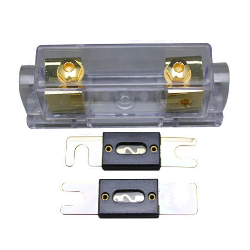 YONGJIANGXIA ANL Fuse Holder Distribution Inline 0 4 8 Ga Gold Plated Free 2PCS ANL Fuses (150A)