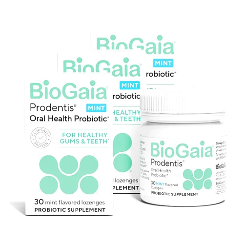 BioGaia Prodentis 3-Pack | Dental Probiotic Lozenges | Promote Healthy Gums & Teeth | Defend Against Dental Problems | Replenish Oral Microbiome | Improve Oral Health | Mint Flavor | 90 Day Supply