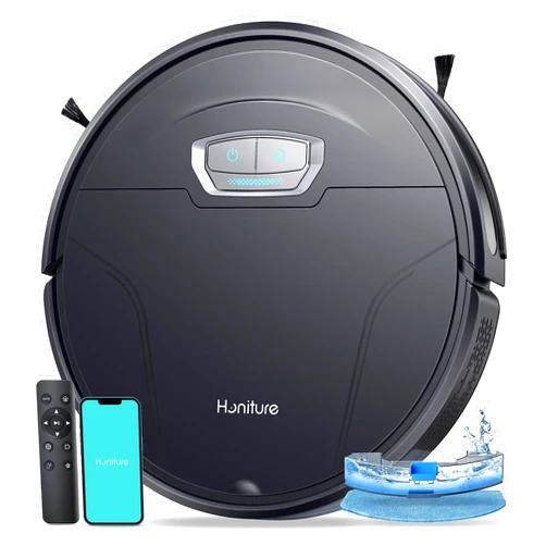 HONITURE Robot Vacuum and Mop Combo, 4500pa Strong Suction Robot Vacuum Cleaner with Self-Charging, 180Mins Run, App&Remote&Voice Control, Super-Slim, Ideal for Pet Hair (G20 Pro)