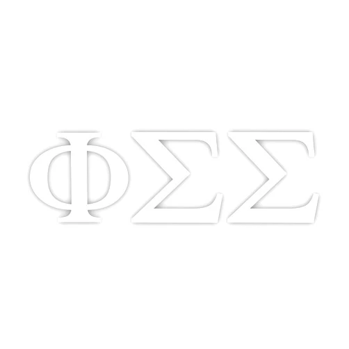 Pro-Graphx Phi Sigma Sigma Greek Sorority Sticker Decal, 2.5 Inches Tall, White